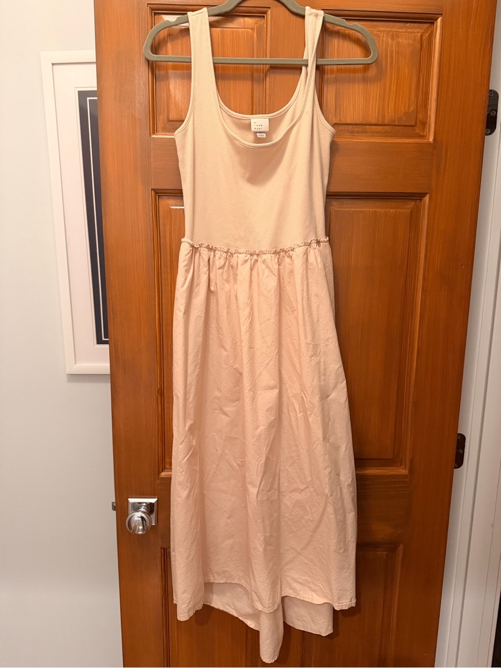 a new day Blush Cream Midi Tank Dress